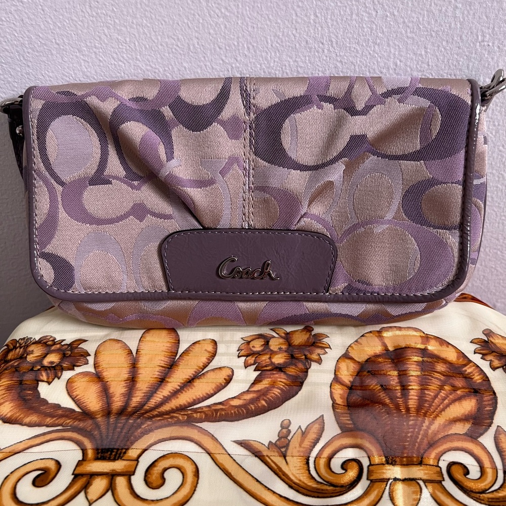 Coach purple wristlet